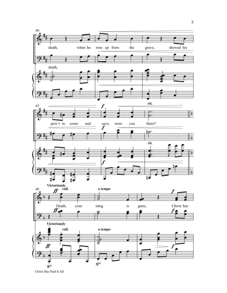 Christ Has Paid It All-SATB-Digital Download image number null