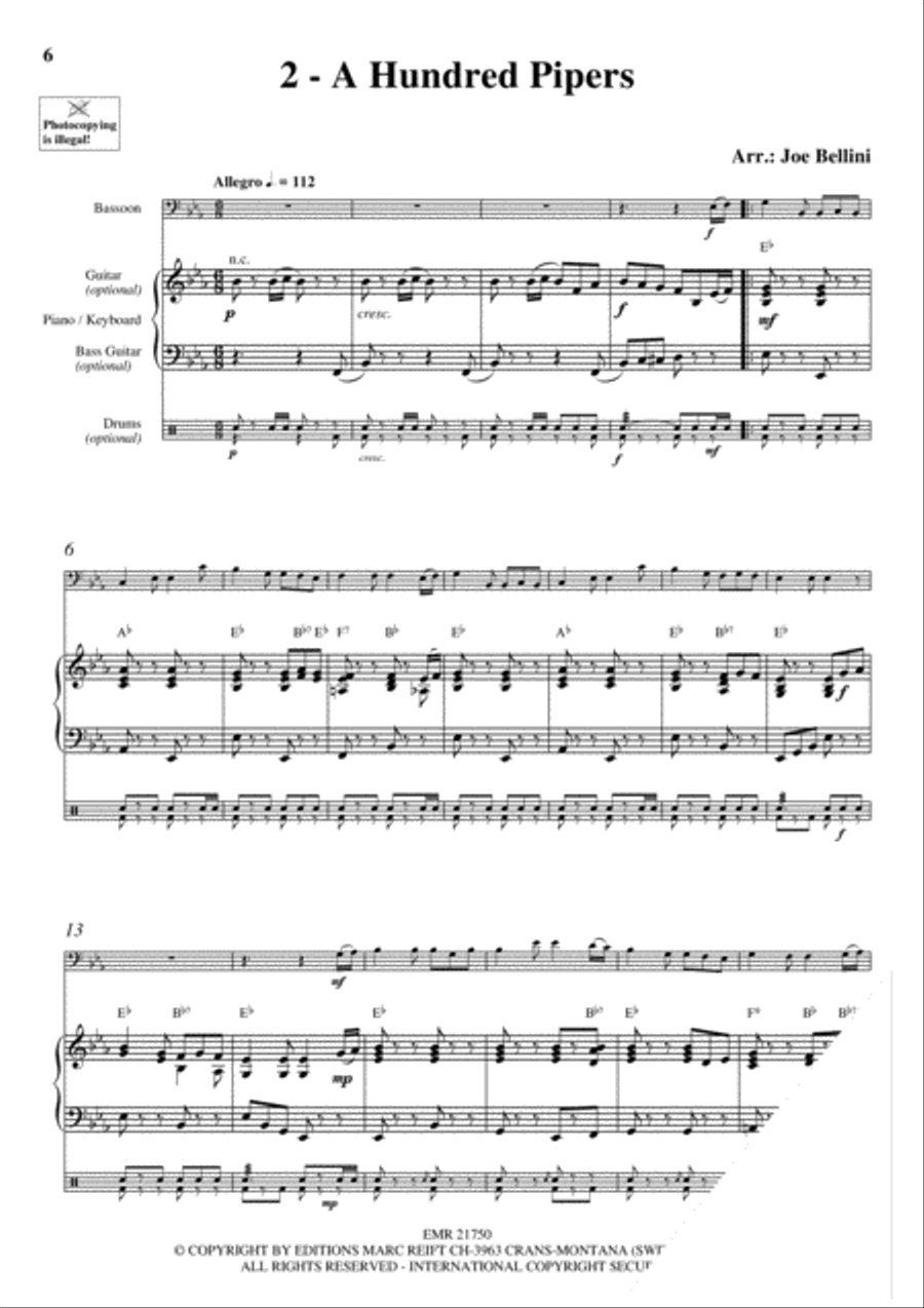 20 Celtic Hits Bassoon Solo scores gallery preview page 4