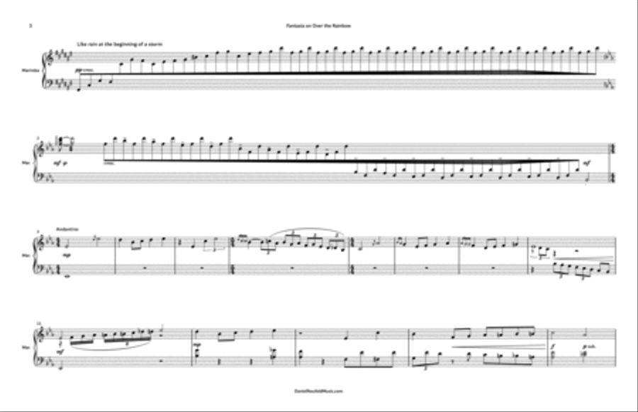 Over The Rainbow Marimba scores gallery preview page 3