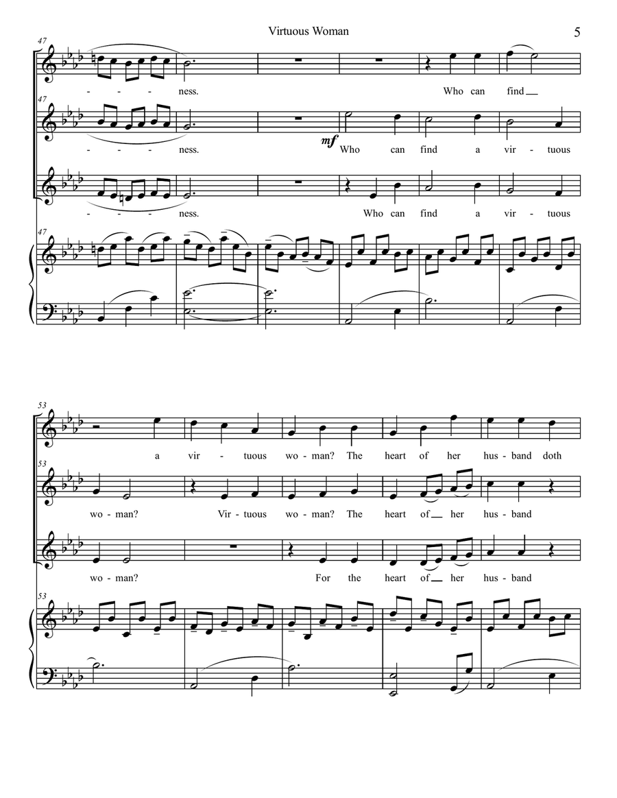 Virtuous Woman SSA scores gallery preview page 5