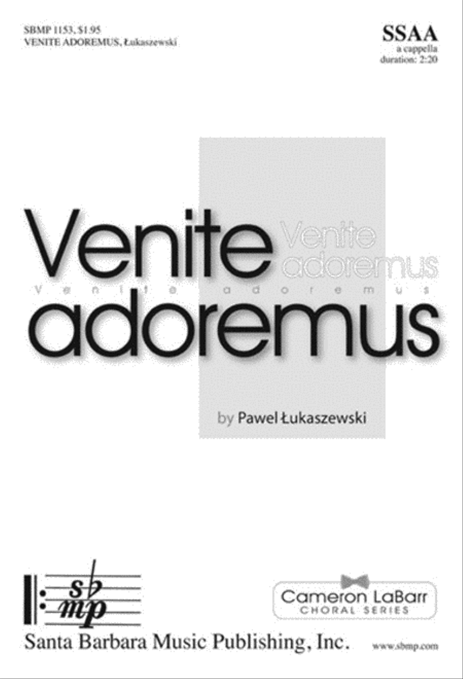 Venite adoremus - SSAA Octavo image number null