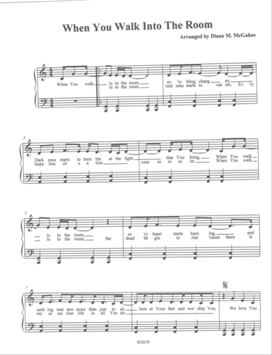 When You Walk Into The Room Small Ensemble scores gallery preview page 1