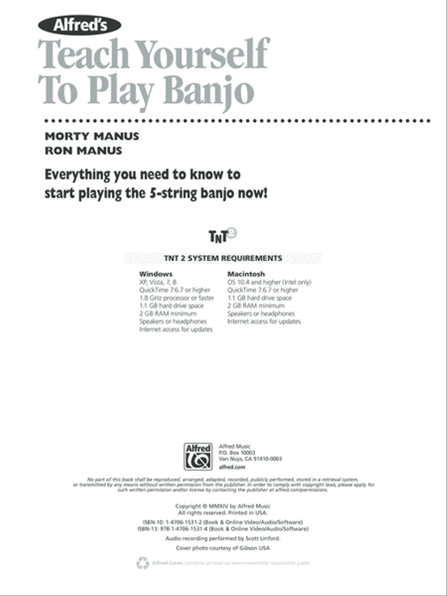Alfred's Teach Yourself to Play Banjo Banjo scores gallery preview page 2
