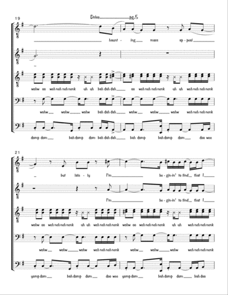 Drive Drive TTBB scores gallery preview page 5