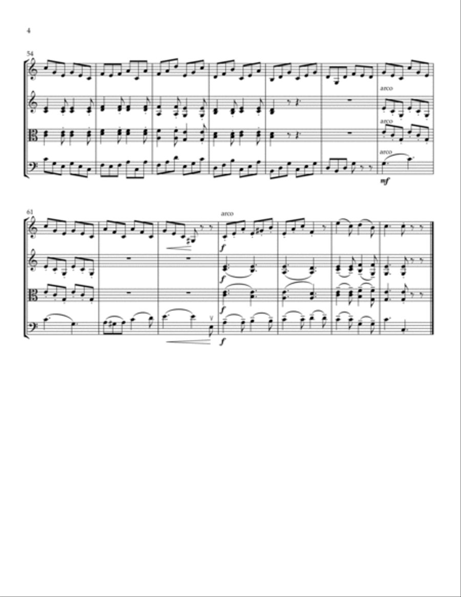 Sailing, Sailing Over the Bounding Main String Trio scores gallery preview page 6