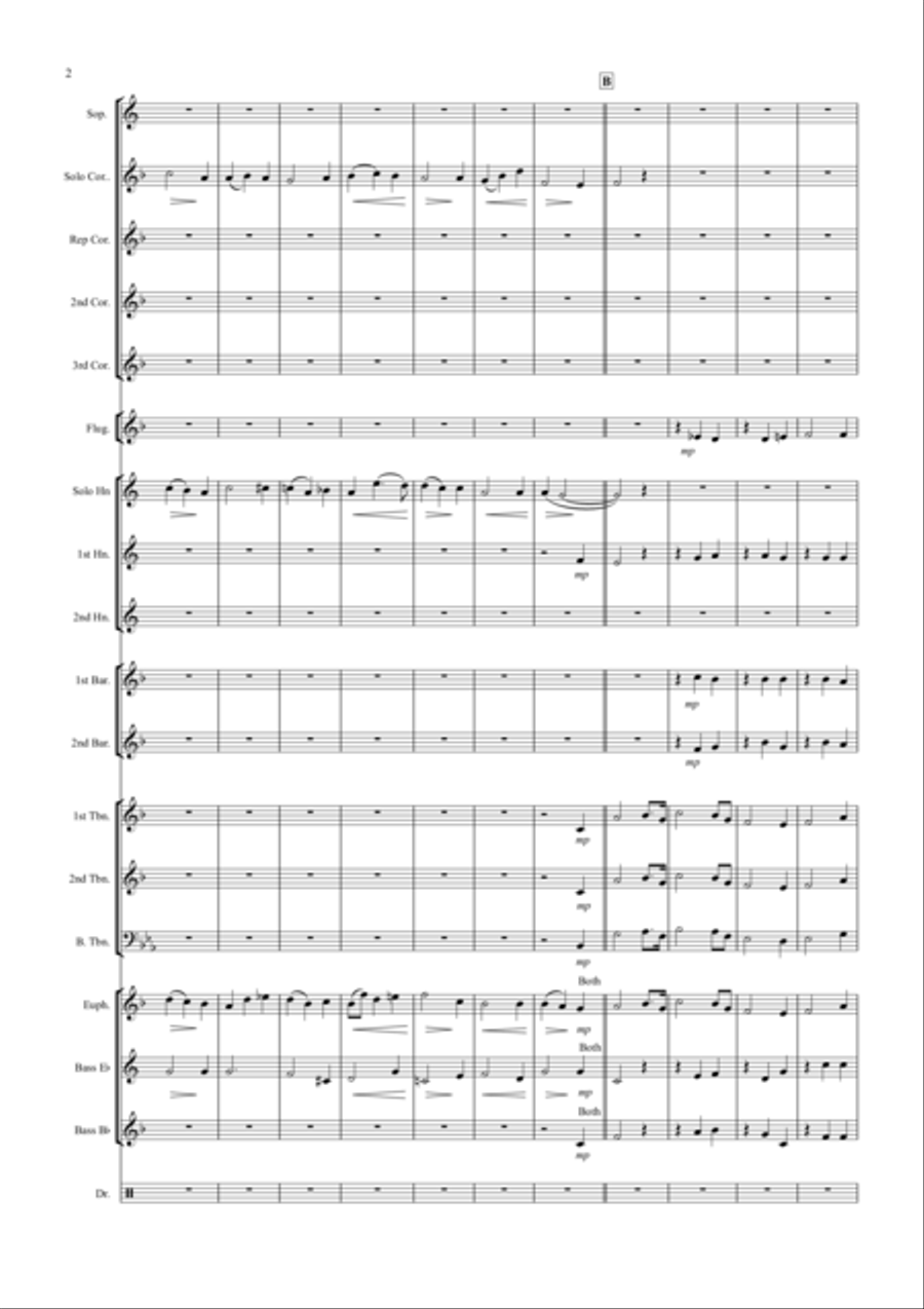 Crimond (The Lord’s My Shepherd) Brass Band scores gallery preview page 2