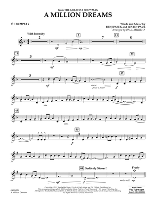 Book cover for A Million Dreams (from The Greatest Showman) (arr. Paul Murtha) - Bb Trumpet 2