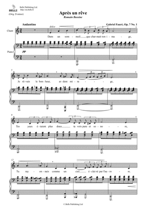 Book cover for Apres un reve, Op. 7 No. 1 (A minor)