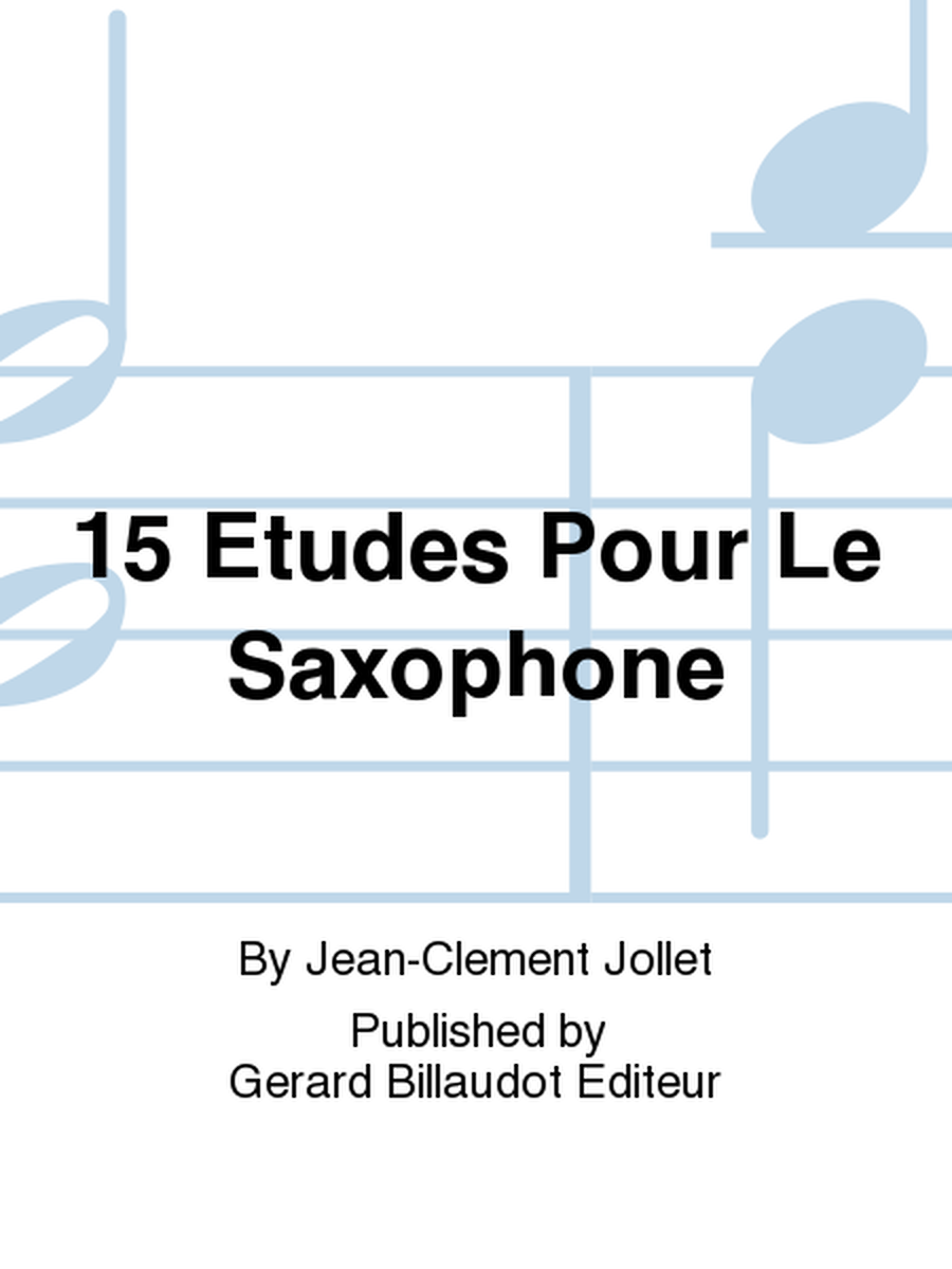 15 Etudes Pour Le Saxophone