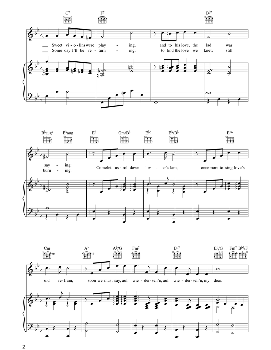 Auf Wiedersehen My Dear Acoustic Guitar scores gallery preview page 2