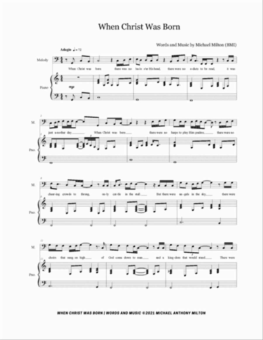 When Christ was Born When Christ was Born Piano, Vocal, Guitar scores gallery preview page 2