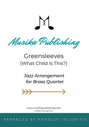 Book cover for Greensleeves (What Child Is This?) - Jazz Arrangement for Brass Quartet