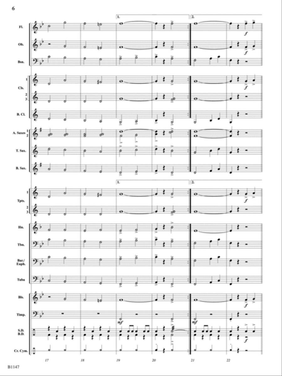 Land of Liberty: Score Land of Liberty: Score Concert Band scores gallery preview page 6