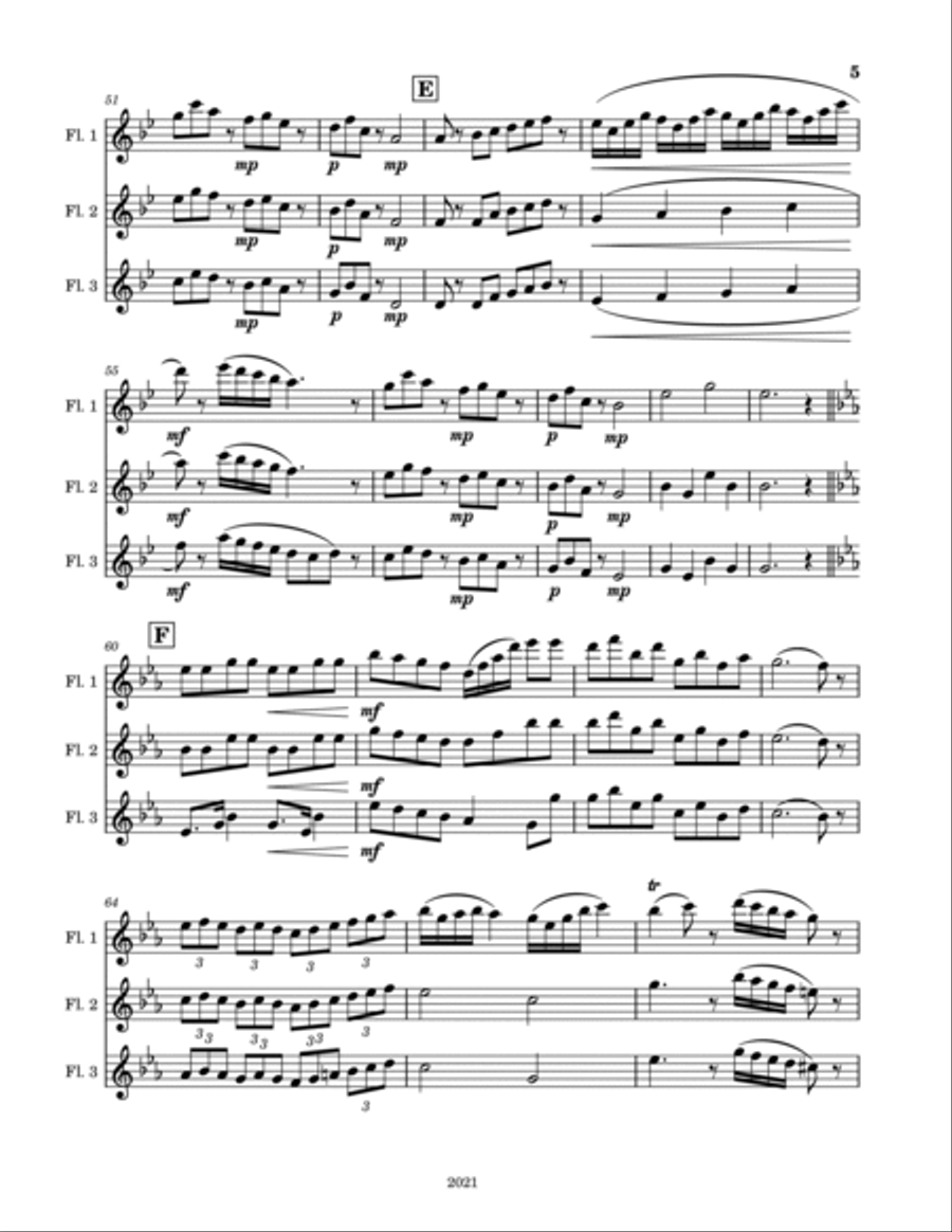 Funny Dancing Cats Woodwind Trio scores gallery preview page 5