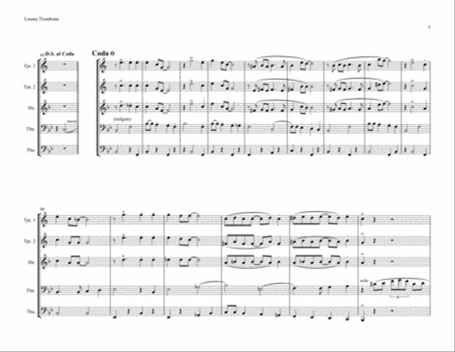 Lassus Trombone Brass Ensemble scores gallery preview page 5