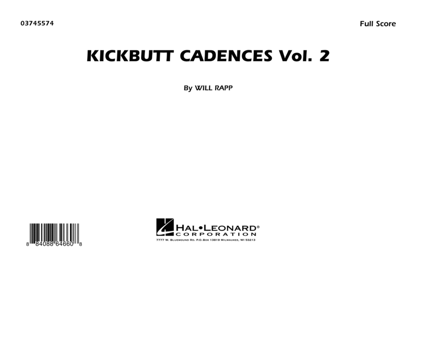 Kickbutt Cadences Vol. 2 - Full Score