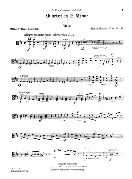 Quartet for strings, op. 31, B minor