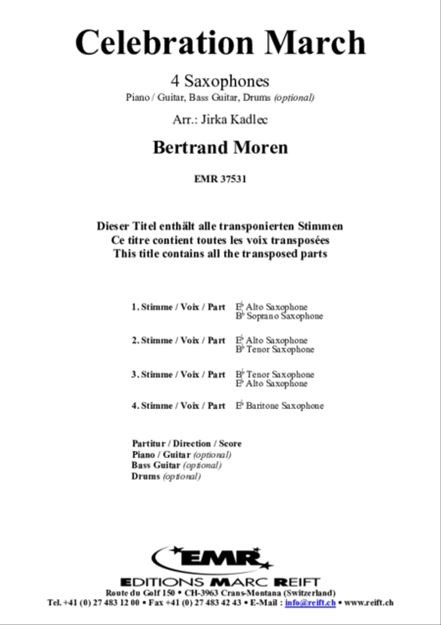 Celebration March Celebration March Saxophone Ensemble scores gallery preview page 2
