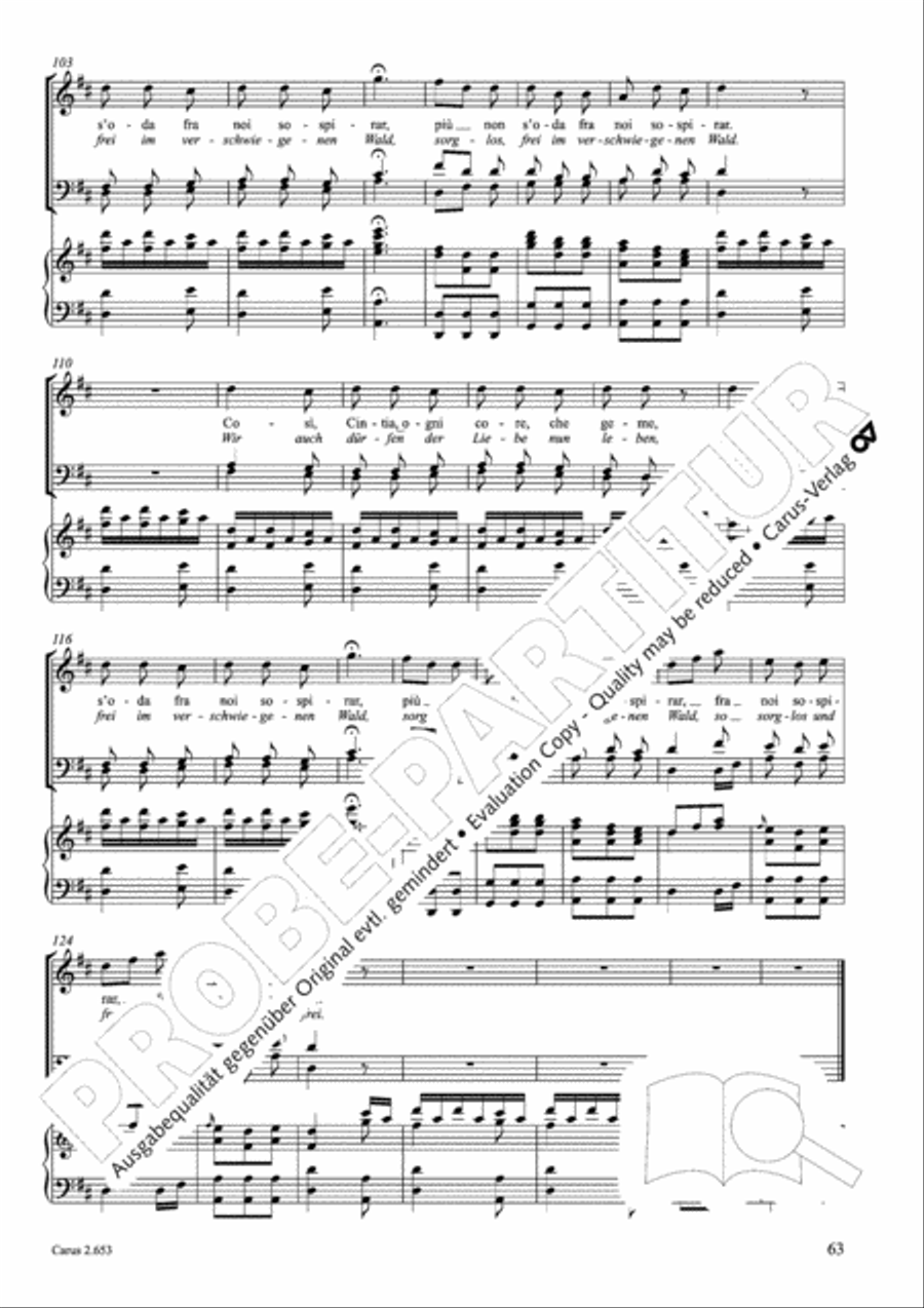 Choral collection Great Opera Choruses - Mozart * Haydn (choir & piano) Choir scores gallery preview page 74