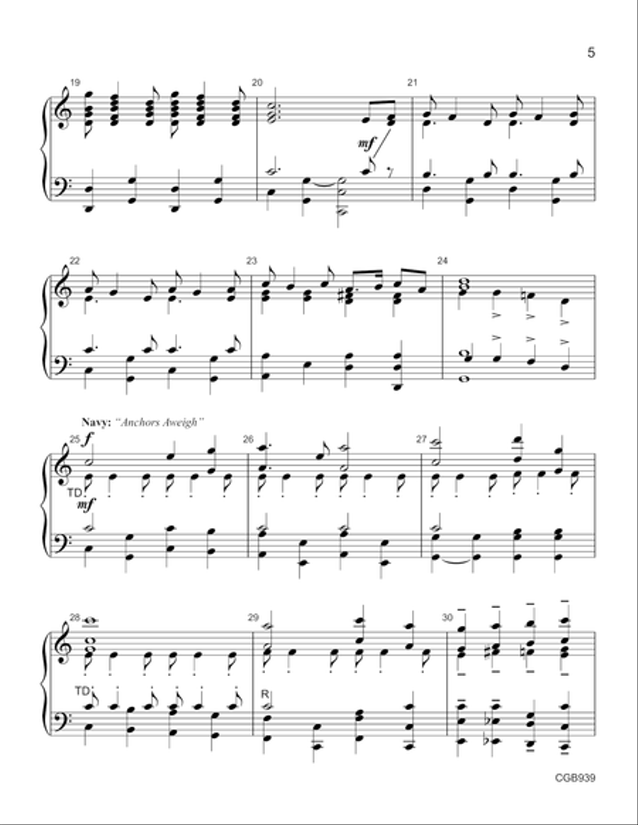 A Patriotic Salute A Patriotic Salute Handbell Choir scores gallery preview page 4