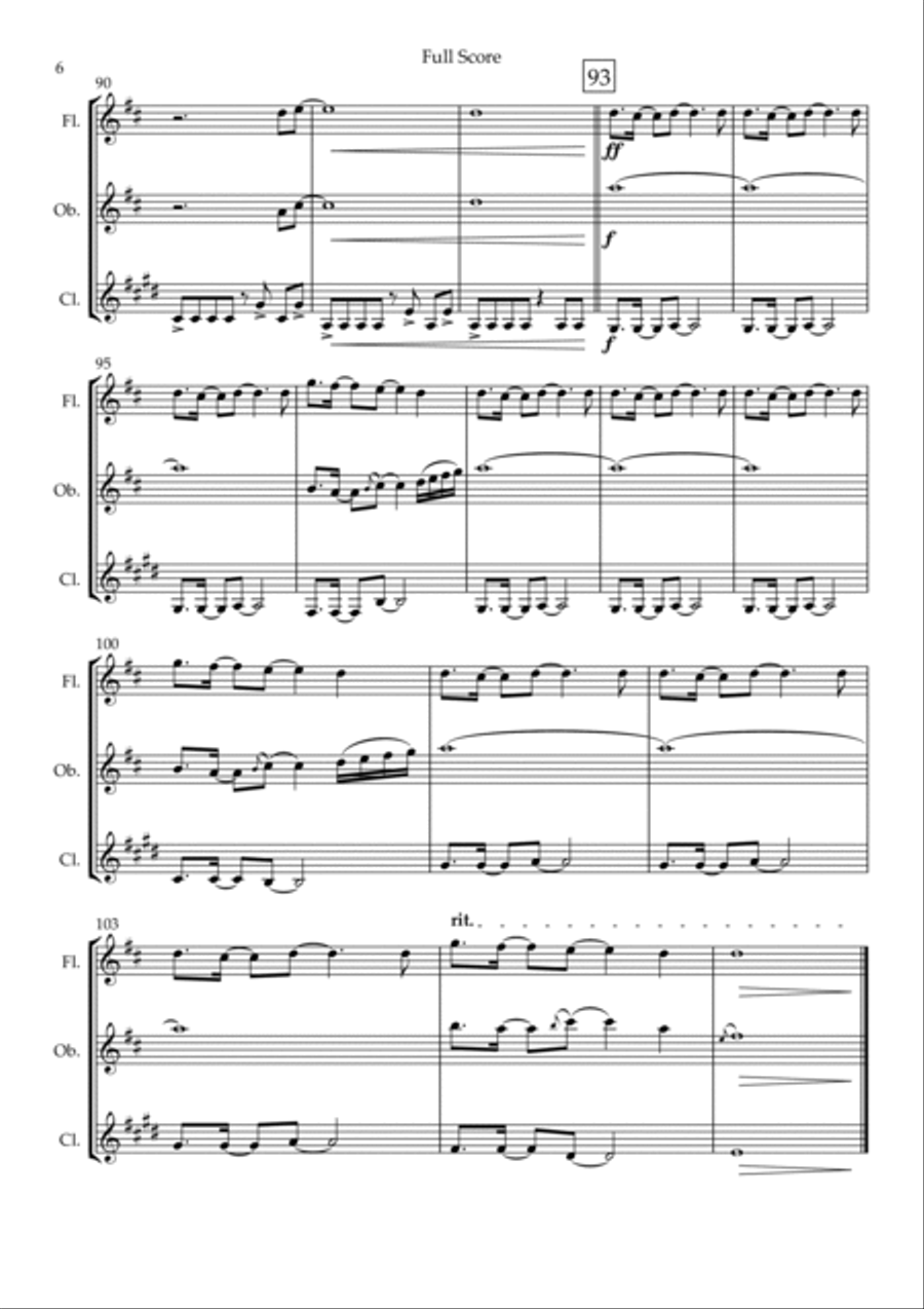 Without You Without You Woodwind Trio scores gallery preview page 6