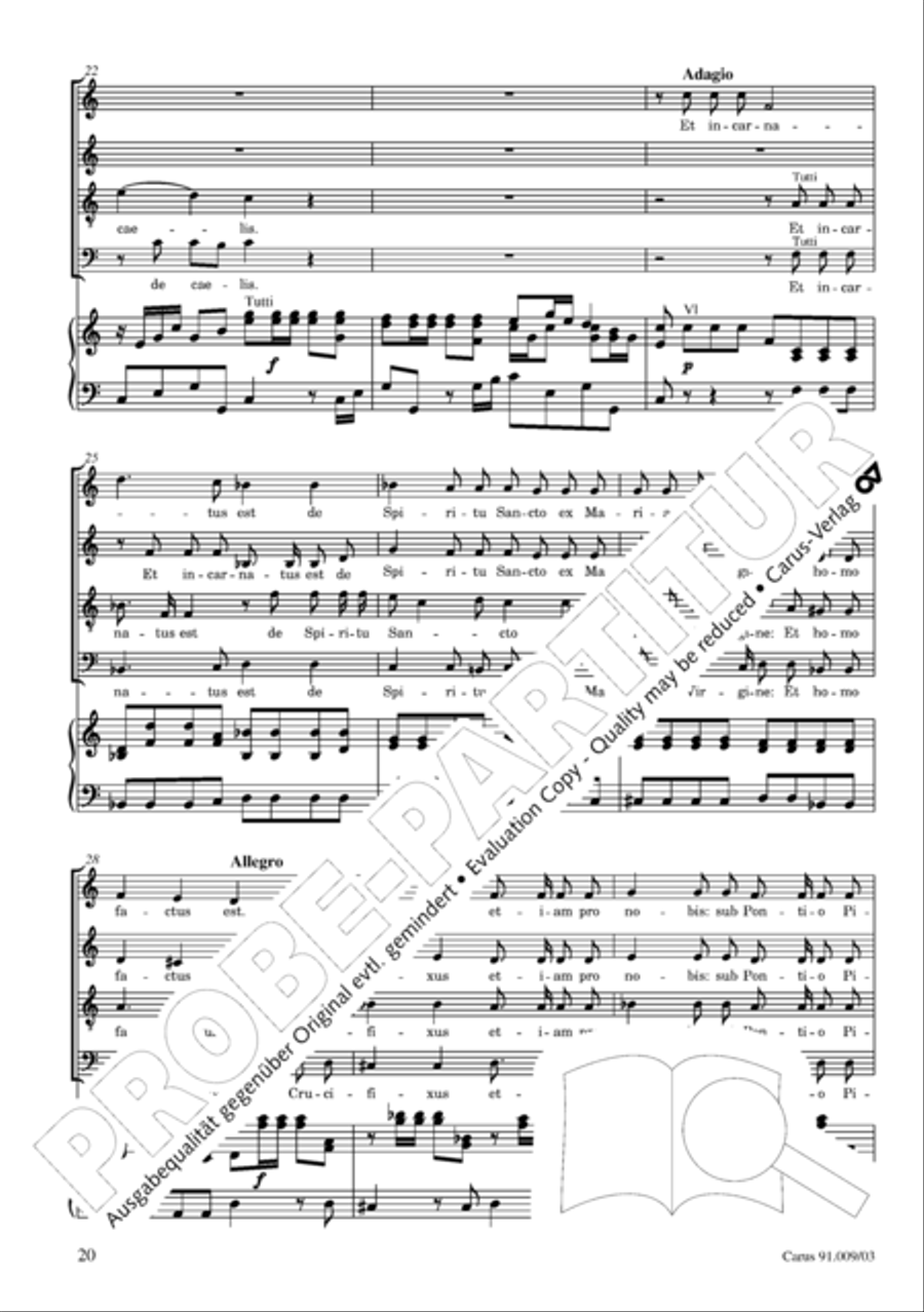 Missa Sancti Gabrielis 4-Part scores gallery preview page 21