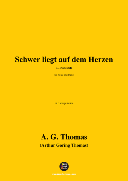 A. G. Thomas-Schwer liegt auf dem Herzen,from Nadeshda,in c sharp minor image number null
