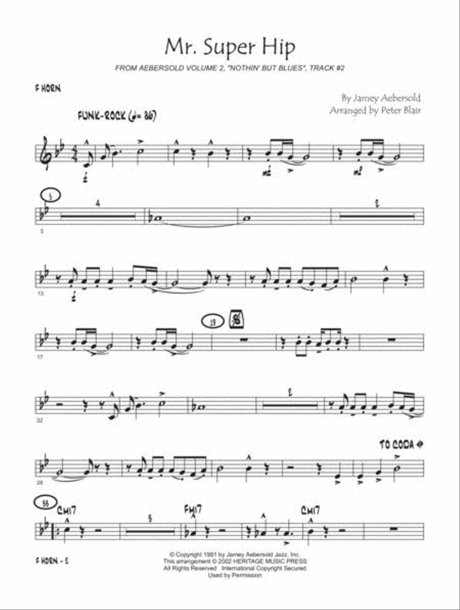 Aebersold Jazz Ensemble, Vol. 1 - F Horn Jazz Ensemble scores gallery preview page 2