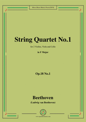 Book cover for Beethoven-String Quartet No.1 in F Major,Op.18 No.1