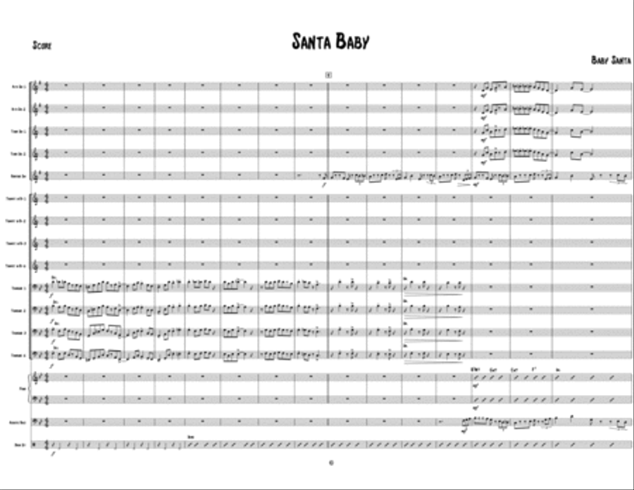Santa Baby for Jazz Band Jazz Ensemble scores gallery preview page 1