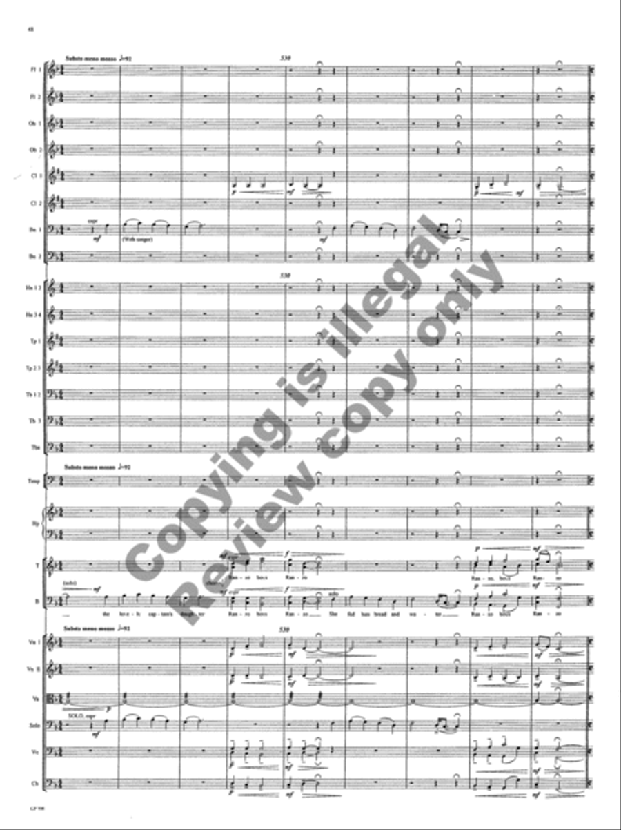 American Folk Song Suite (Orchestra Score) Choir scores gallery preview page 51