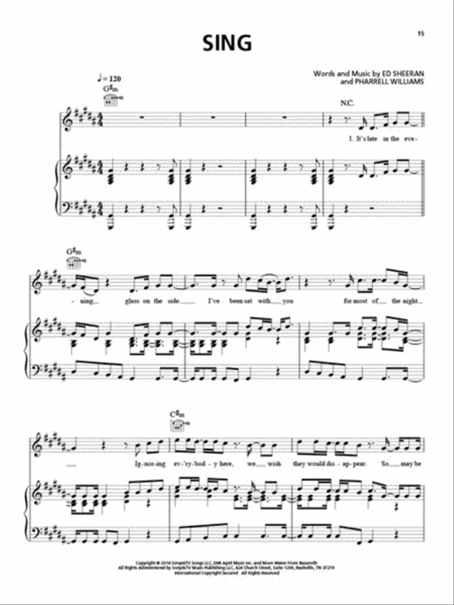 Ed Sheeran - X Ed Sheeran - X Piano, Vocal, Guitar scores gallery preview page 5