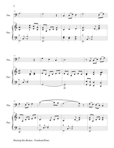 Gary Lanier: 3 BEAUTIFUL HYMNS, Set 2 (Duets for Trombone & Piano) image number null