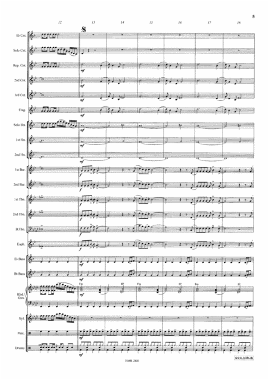 It's Raining Men Brass Band scores gallery preview page 6