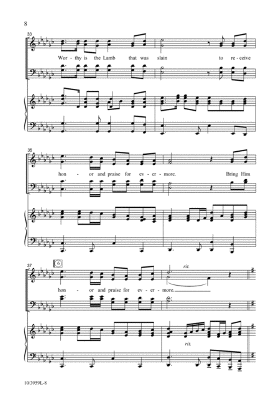 Worthy is the Lamb 4-Part scores gallery preview page 8