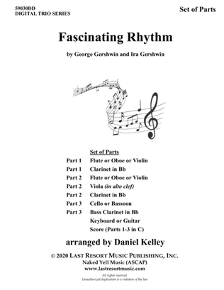 Book cover for Fascinating Rhythm for String Trio (or Wind Trio or Mixed Trio) Music for Three