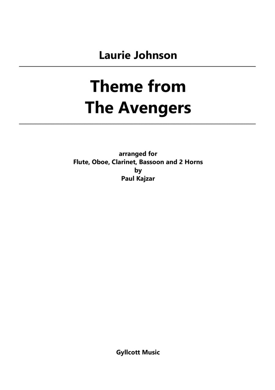 The Avengers Theme Woodwind Ensemble scores gallery preview page 1