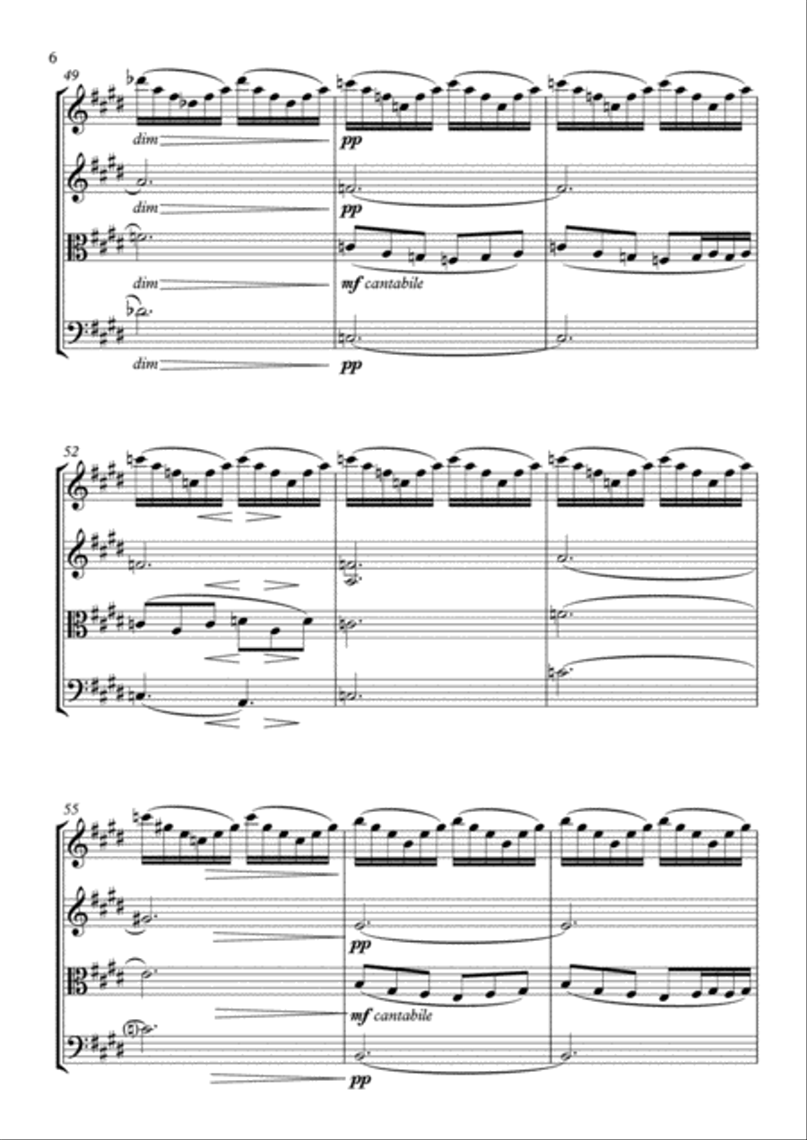 Peer Gynt Suite Nº 1 - E. Grieg - For String Quartet (Full Score and Parts) String Quartet scores gallery preview page 6