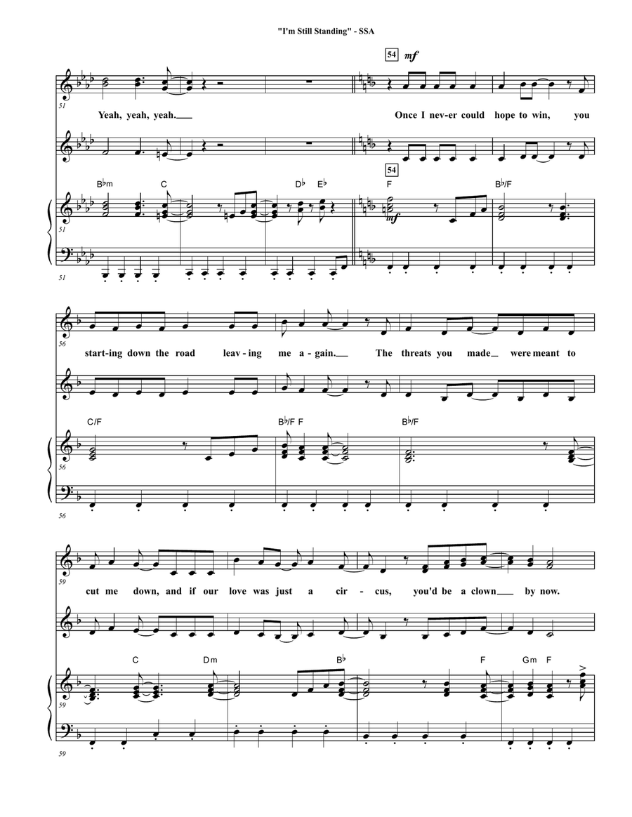 I'm Still Standing SSA scores gallery preview page 5