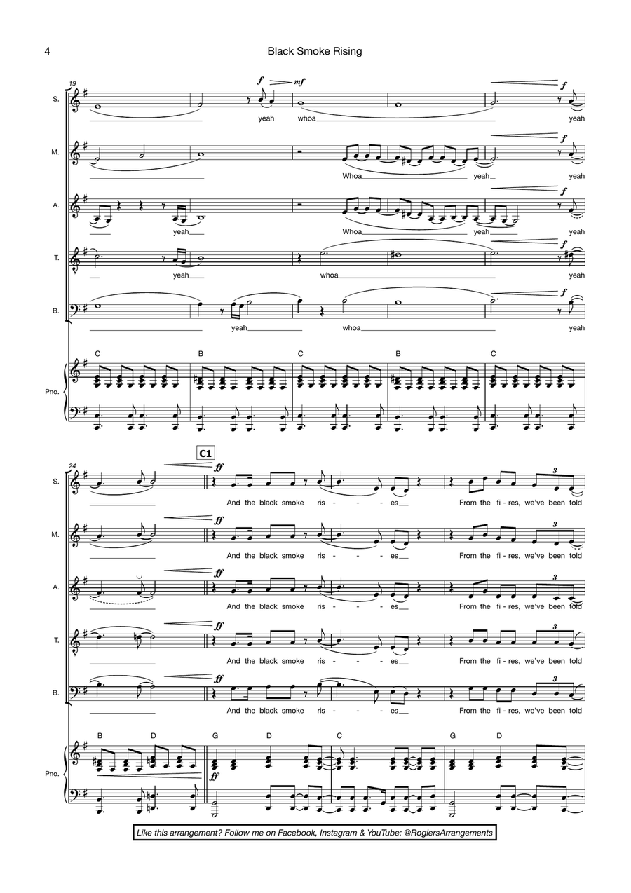 Black Smoke Rising Choir scores gallery preview page 4