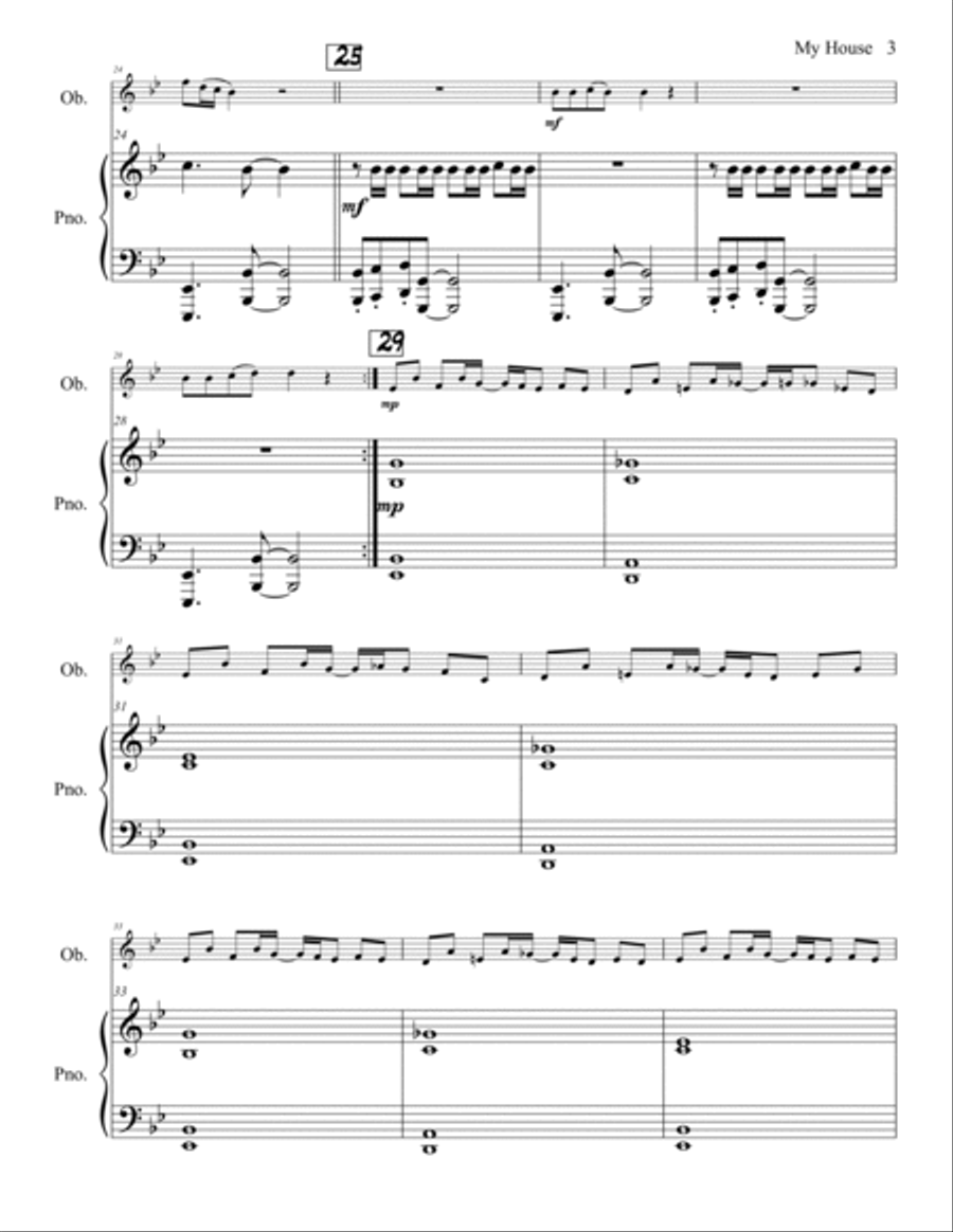 My House Piano scores gallery preview page 4