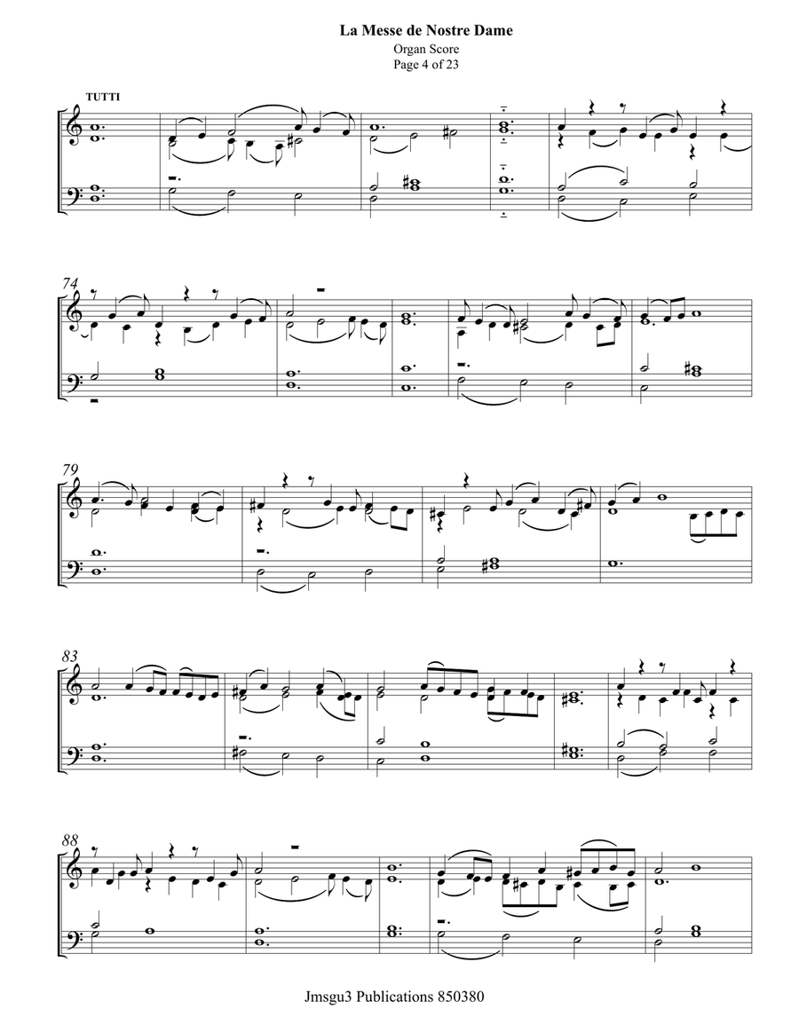 Machaut: La Messe de Nostre Dame for Organ - Study Score Organ Solo scores gallery preview page 4