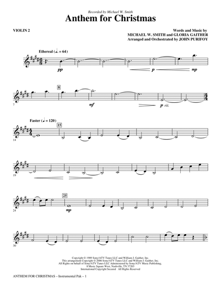 Anthem for Christmas - Violin 2
