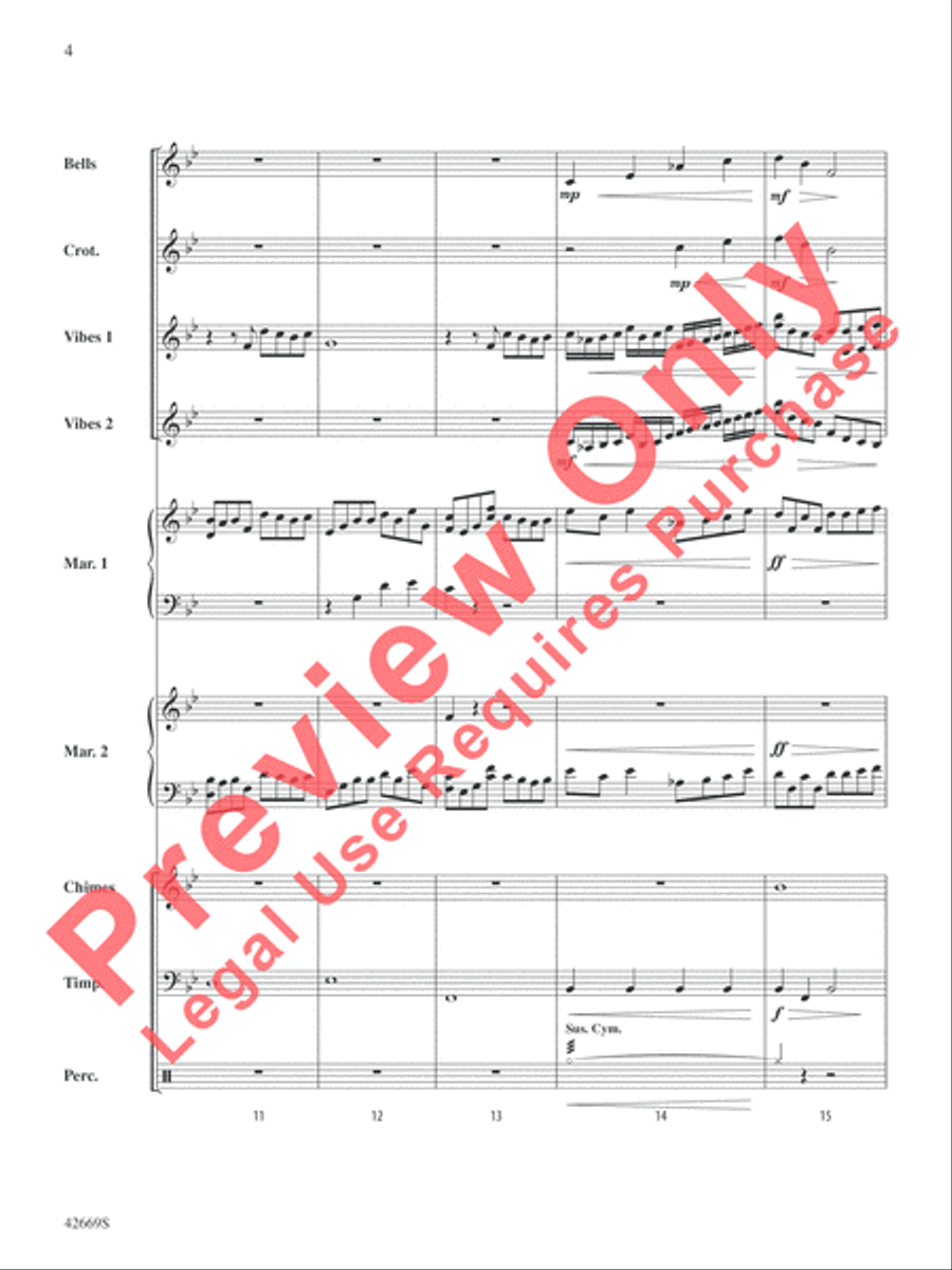 The Prayer Percussion Ensemble scores gallery preview page 5