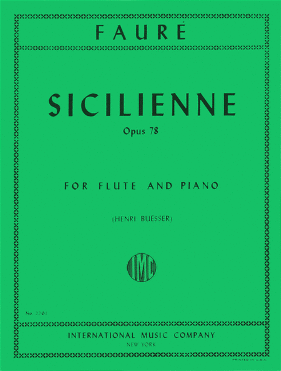 Sicilienne, Op. 78 Flute Solo scores gallery preview page 1