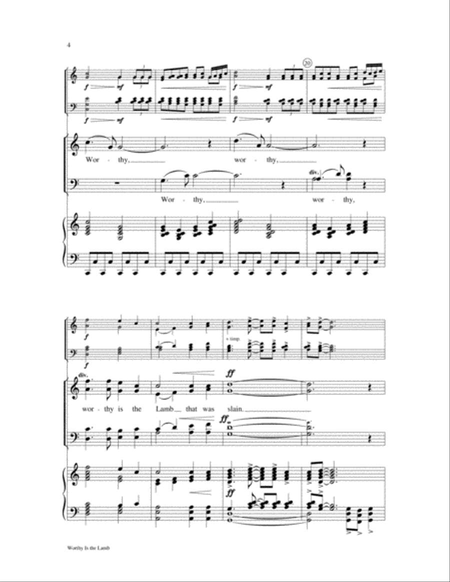 Worthy Is the Lamb Worthy Is the Lamb 4-Part scores gallery preview page 15