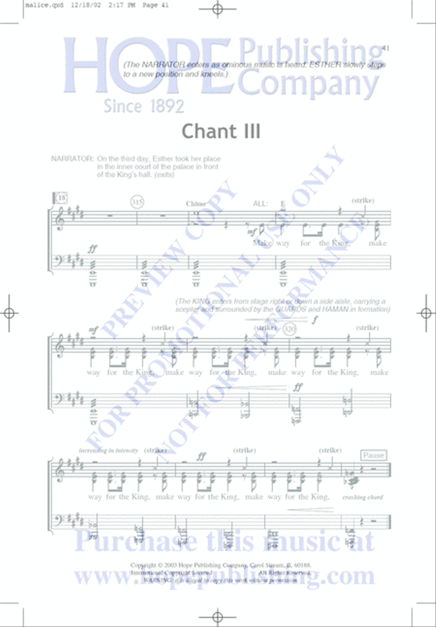 Malice in the Palace Unison Choir scores gallery preview page 41