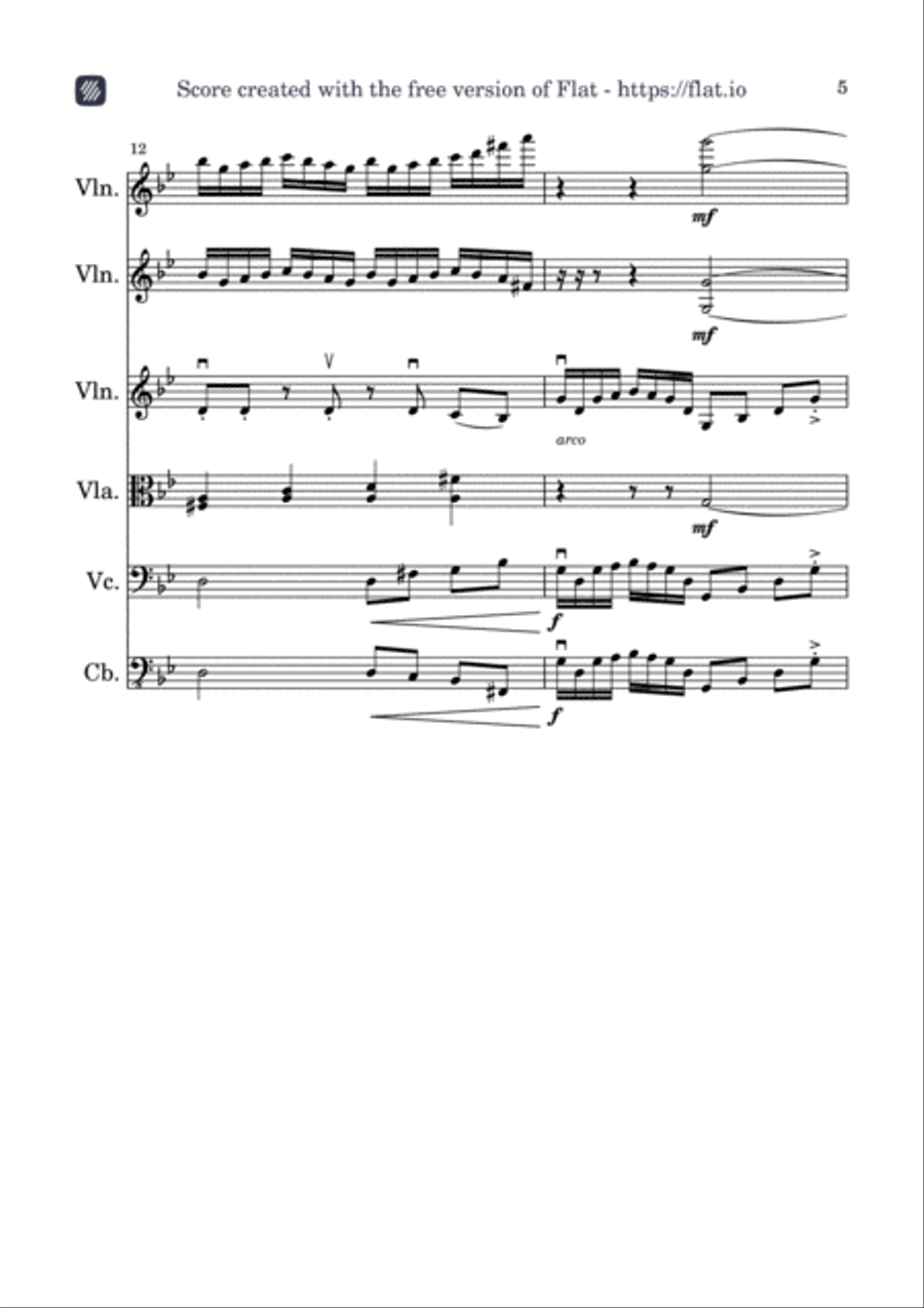 Sol Mineur String Orchestra scores gallery preview page 5