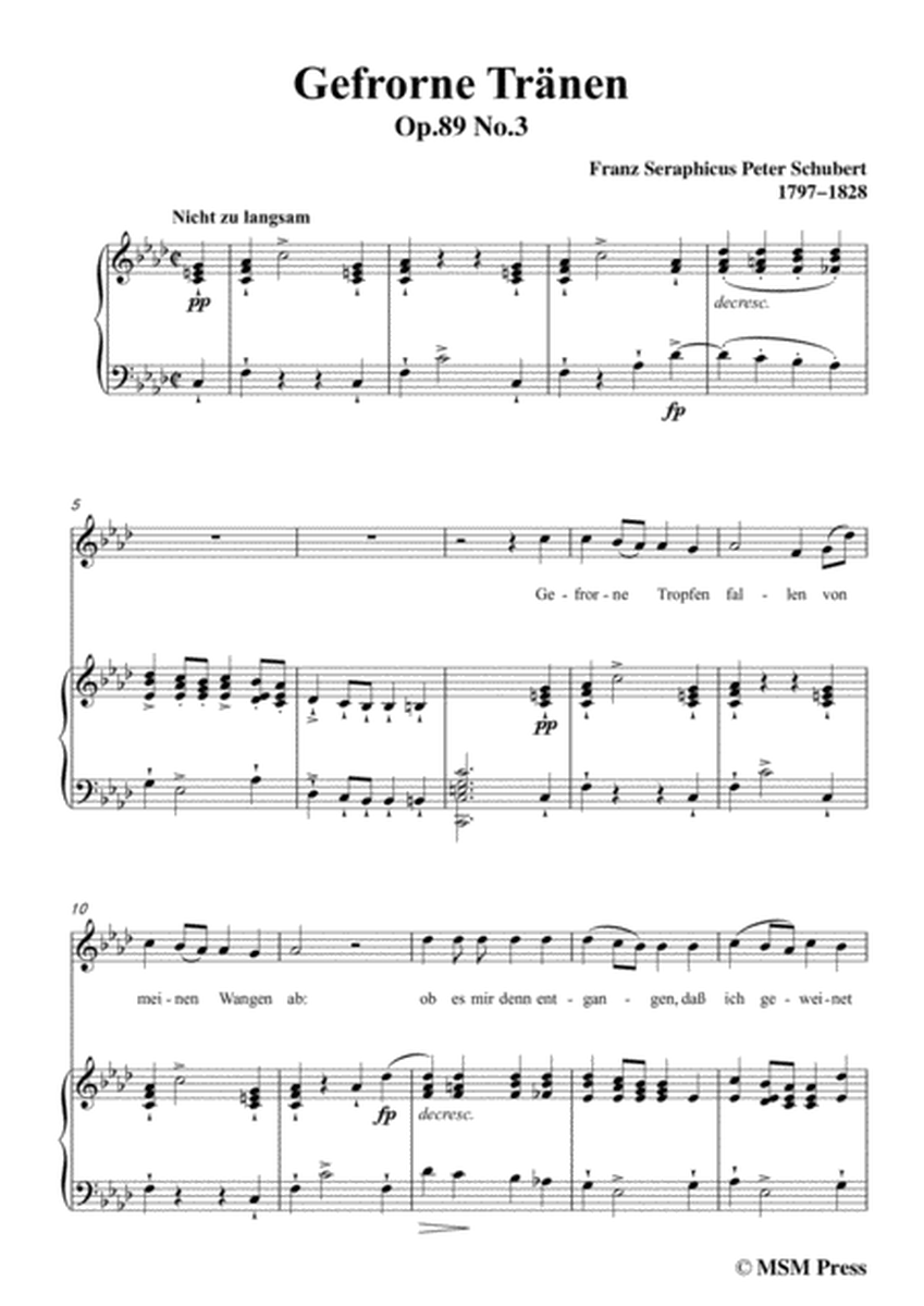 Schubert-Gefrorne Tränen,from 'Winterreise',Op.89(D.911) No.3,in f minor,for Voice&Piano image number null