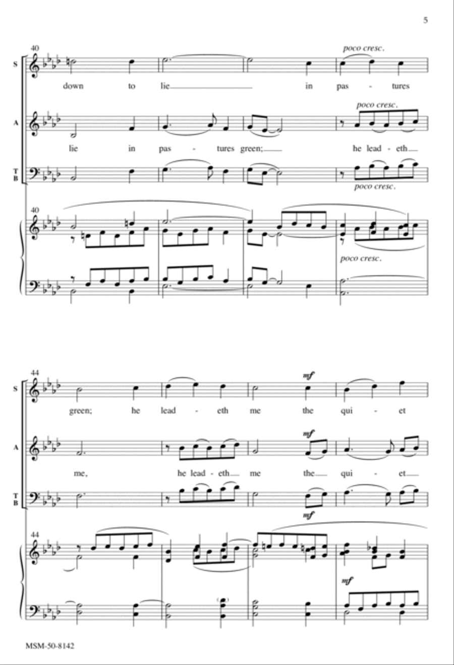 The Lord's My Shepherd 4-Part scores gallery preview page 5